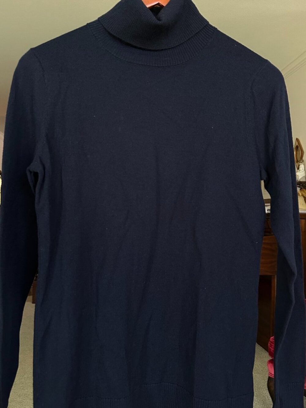 Pendleton navy turtleneck sweater size M merino wool